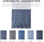 BOURINA Navy Throw Blanket 60x80 Inches Throw Textured Solid Soft Sofa Throw Couch Knitted Decorative Blanket
