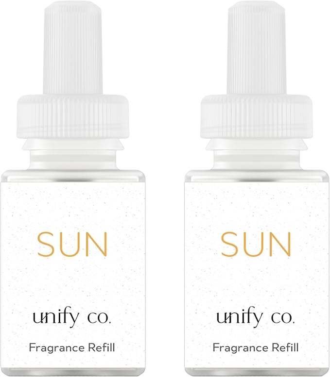 Pura & Unify Co. Home Scent Refill - Smart Home Air Diffuser - Up to 120-Hours of Luxury Fragrance per Refill - Spring & Summer Fragrance - 2 Pack, Sun