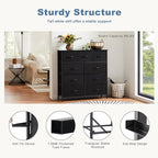 DUMOS Dresser for Bedroom, Storage Organizer with 9 Drawers, Chest of Drawers with Fabric Bins, Sturdy Metal Frame, Wood Tabletop for Guest Room, Closet, Entryway, Nursery