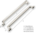KHTUMEWARE 6 Pack 10 Inch Cabinet Handles - Polished Nickel Kitchen Pulls and Drawer Handles