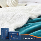 Walensee Sherpa Fleece Blanket (Queen Size 90”x90” Teal) Plush Throw Fuzzy Super Soft Reversible Microfiber Flannel Blankets for Couch, Bed, Sofa Ultra Luxurious Warm and Cozy for All Seasons