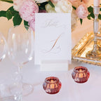 Woho Rose Gold Tealight Candle Holder Set of 6 for Valentines Day Decor, Glass Tea Lights Candle Holder for Wedding Party, Votive Candle Holders for Table Centerpiece