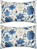 Throw Pillow Covers 12x20 Inch Pillow Covers Set of 2 Couch Pillows for Living Room, Blue Throw Pillows with Invisible Zipper, Soft Accent Pillows Decorative Pillows Farmhouse Decor, Scandinavian J334