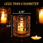 12pcs Assorted Votive Candle Holders - Clear Glass Tea Lights Candle Holder in Bulk, Tealight Candle Holder for Table Centerpiece Wedding Decor Home Decoration