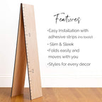 HEADWATERS STUDIO Wood Growth Chart for Wall - Growth Chart Wood Growth Chart for Kids Wooden Ruler Growth Chart Child Height Wall Chart Grow Chart for Wall Kids Wall Ruler Height Chart-Modern Natural