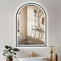 20x30 Inch Arch LED Bathroom Mirror, Black Lighted Bathroom Mirrors Wall Mounted, Vanity Mirror with Anti-Fog, Memory Function, 3 Color Temperature, Dimmable Led Mirror for Bathroom