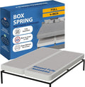 Greaton, Box Spring Bed Base Full Size, 4-Inch Wood Mattress Foundation – Amish Made in USA – Quiet Noise Free, 2-Pieces Under Mattress-Support BoxSpring, Fully Assembled, White