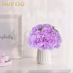 NUPTIO Flower Ball Arrangement Bouquet: 2 Pcs 11.8 inch Diameter Light Purple Rose Fake Flowers Balls for Wedding Centerpiece Decorations Artificial Flower Centerpieces for Tables