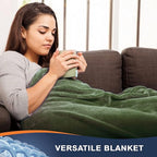 Walensee Fleece Blanket Plush Throw Fuzzy Lightweight (Queen Size 90x90 Olive Green) Super Soft Microfiber Flannel Blankets for Couch, Bed, Sofa Ultra Luxurious Warm and Cozy for All Seasons