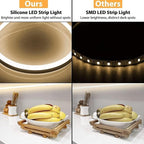 Lamomo LED Neon Lights, 12V Neutral White Dimmable LED Strip Lights, 16.4ft/5m Waterproof LED Neon Rope Lights, Silicone 4500K Neon LED Strip for Bedroom Indoor Home Decor (Power Adapter Included)