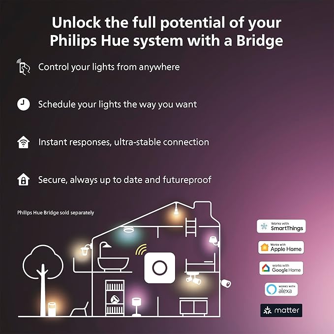 PHILIPS Hue Indoor 10 Ft Smart RGBWW LED Solo Lightstrip Base Kit, 1 Pack, Control with Hue App, LED Strip Lights Compatible with Alexa, Google Assistant and Apple HomeKit