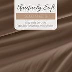 Linen Market Brushed Microfiber Twin Sheet Set 3 Piece – Oeko-TEX Certified Ultra Soft & Wrinkle-Free - 16" Deep Pocket Sheets - Easy Care Twin Size - Taupe