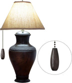 Boao 8 Pieces Ceiling Fan Pull Chains Extender Wooden Pendant Pull Chain Extension for Ceiling Light Lamp Fan(Coffee)