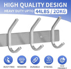 GlazieVault Coat Rack Wall Mount - Stainless Steel (2 Pack) - Heavy Duty Hooks for Hat, Towel, Robes, Jacket, Clothes - Bathroom, Entryway Hanger