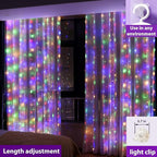 ZSJWL 300 LED Multicolor Curtain Fairy Lights with Remote, 8 Modes 9.8 × 9.8 Ft Waterproof USB Plug in Copper Wire Lights for Bedroom Window Chrismas Wedding Party
