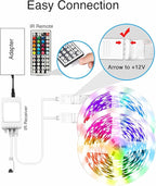 VOLIVO 400ft Led Strip Lights for Bedroom, Color Changing Led Light Strips Kit with 24 Keys IR Remote and Smart App Control, RGB Music Sync Lighting for Room, Home Decor