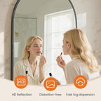 Sweetcrispy 20"x31" Arched Black Bathroom Mirrors for Wall, Bathroom Mirrors for Over Sink, Wall Decor for Bathroom, Entryway, Bedroom, Vanity
