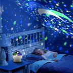 Star Projector Night Lights for Kids, Fun Gifts for 1-4-6-14 Year Old Girl and Boy, Projection Lamp for Kids Bedroom Ceiling, Stars and Moon for Child Asleep Peacefully (White)