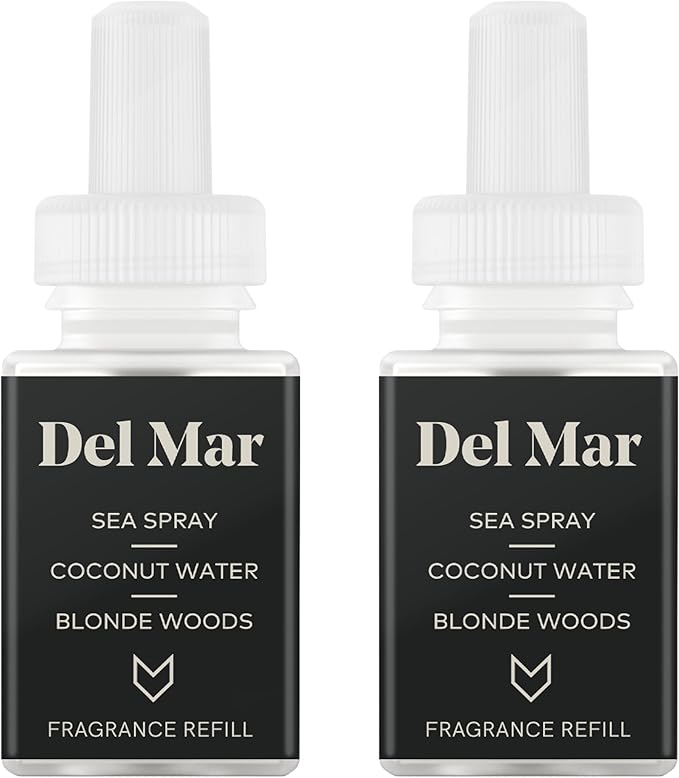 Pura & Guy Fox Home Scent Refill - Smart Home Air Diffuser - Up to 120-Hours of Luxury Fragrance per Refill - Spring & Summer Fragrance - 2 Pack, Del Mar