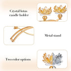 Crystal Candle Holders Lotus Candelabras Silver Arch Candlestick, Centerpiece Table, Home Hecor for Wedding, Dinning Room, Coffee Table, Kitchen, Living Room, Entryway (3 Arms, Tealight Candle)