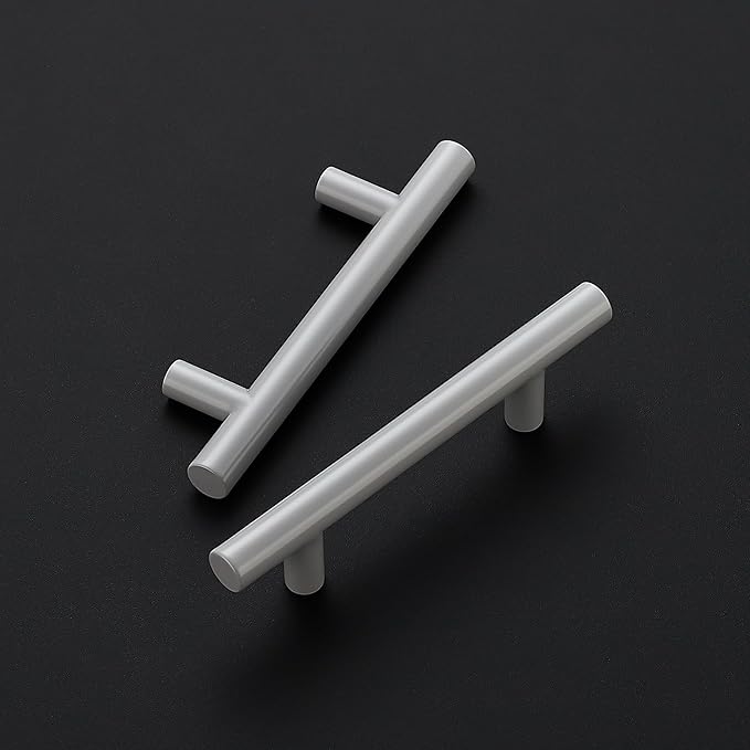 Ravinte 3 Pack | 5 Inch Cabinet Pulls Grey Stainless Steel Kitchen Drawer Pulls Cabinet Handles 5 InchLength, 3 Inch Hole Center