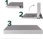 ZINUS 9 Inch Box Spring with Cover, No Assembly Mattress Foundation, Sturdy Metal Structure, Twin XL, White