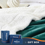 Walensee Sherpa Fleece Blanket (King Size 108”x90” Emerald Green) Plush Throw Fuzzy Super Soft Reversible Microfiber Flannel Blankets For Couch, Bed, Sofa Ultra Luxurious Warm and Cozy For All Seasons