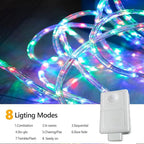 150ft LED Rope Lights Outdoor, 1080 LED Connectable and Flexible Tube Lights with 8 Modes, Waterproof LED Rope Lighting for Garden, Patio, Bedroom, Party, Pool, Indoor Outdoor Decoration (Multicolor)