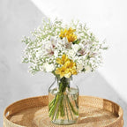 N&T NIETING Babys Breath Artificial Flowers Bulk White, 30Pcs Real Touch Faux Gypsophila Bouquets for Wedding Arch, Event Decor, Party Centerpieces, DIY Floral Arrangements, White