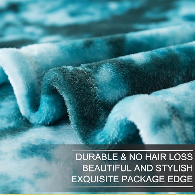 Richave Fuzzy Blanket Twin Size - Teal, Premium Lightweight Anti-Static, Plush and Furry Faux Fur, Reversible Blankets for Twin/Twin XL Extra Long Bed, 66x90 Inches,Teal