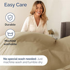 King 6 Piece Sheet Set - Comfy Breathable & Cooling - Ultra Soft Hotel Luxury Bedding Set with 8-16 Inch Deep Pockets - 1 Flat & 1 Fitted Sheet & 4 Pillowcases - Cozy, Wrinkle Free & Easy Care - Beige
