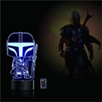 2 Bases 5 Patterns Star Wars Gifts 3D Illusion Lamp - Baby Yoda Night Light, 7 Color Change, Christmas Gifts for Star Wars Fans Boys Girls Men