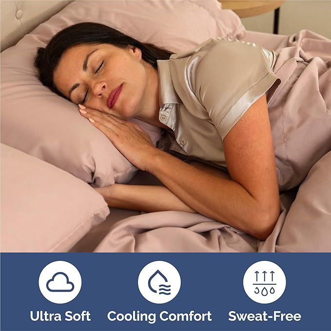 King 6 Piece Sheet Set - Comfy Breathable & Cooling - Ultra Soft Hotel Luxury Bedding Set with 8-16 Inch Deep Pockets - 1 Flat & 1 Fitted Sheet & 4 Pillowcases - Cozy, Wrinkle Free & Easy Care - Mauve