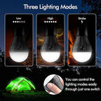 Tent Lamp Portable LED Tent Lights 5 Packs Hook Hurricane Emergency Lights LED Camping Light Bulb Camping Tent Lantern Bulb Camping Equipment for Camping Hiking Backpacking Fishing Outage
