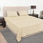 Mejoroom King Size Sheet Set - Soft Microfiber Bed Sheets,Deep Pocket Fitted Sheet, Soft, Breathable, Wrinkle & Fade Resistant - 4 Piece (King, Taupe)