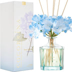 COCORRÍNA Reed Diffuser - Ocean Breeze 8.5oz Flower Reed Diffuser Set with 8 Sticks, Home Fragrance Reed Diffuser for Home Bedroom Office Bathroom Shelf Decor (Master Collection)