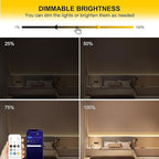 COB LED Strip Lights Natural White,24V Dimmable led Light Strip KIT with Remote and app Control,4000K 50FT/15m 8mm Wide Ra>90 Cuttable Flexible Strip Lights for Bedroom,Shelf,Cabinet