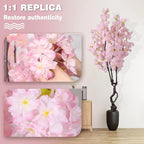 Artificial Pink Cherry Blossom Tree,7ft(84in) Faux Japanese Sakura Indoor Decoration,Natural Fake Cherry Floral Tree Outdoor Decor,Realistic Silk Pink Flowers for Living Room,Office,Wedding Party