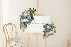 Artificial Flowers Decorations Pack of 2,Centerpieces for Wedding Reception Backdrop Decoration, Floral Decor Wall Home Entryway OutdoorDecorations (Serene Dusty Blue)