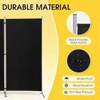 RANTILA 3 Panel Privacy Screen, 6 Ft Tall Folding Privacy Screen Room Dividers, Freestanding Room Partition Wall Dividers, 102''W x 20''D x 71''H, Black