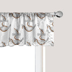 Ambesonne Vintage Nautical Tattoo Window Valance Pack of 2, Repetitive Anchor and Motif Maritime Pattern, Rod Pocket Curtain Valances for Kitchen Bedroom, 42" X 12", Pale Cinnamon Pale Grey