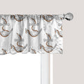 Ambesonne Vintage Nautical Tattoo Window Valance, Repetitive Anchor and Motif Maritime Pattern, Curtain Valance for Kitchen Bedroom Decor with Rod Pocket, 42" x 12", Pale Cinnamon Pale Grey