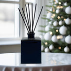 Urban Naturals Mahogany Coconut Reed Diffuser Oil Set – Mahogany, Coconut, Sandalwood, Vanilla & Oakmoss – 5 Ounce Sleek Black Rectangular Refillable Glass Bottle – Made in The USA