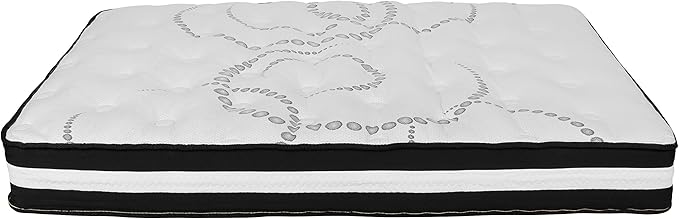 Flash Furniture Capri Comfortable Sleep 10" Hybrid Pocket Spring and Foam Mattress in a Box, Foam Pocket Spring Hybrid Mattress, Pressure Relief, Full