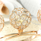 Crystal Tealight Candle Holder Centerpiece Home Decorative Candlestick Holder Elegant Table Centerpiece Home Decor Wedding Party Anniversary (Gold, 3 Arm)