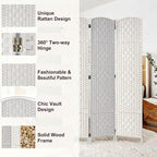Rose Home Fashion 6 ft Tall Room Divider, Room Dividers and Folding Privacy Screens, 15.7in Privacy Screen 8 Panel Partition Temporary Wall Separation for Private, White