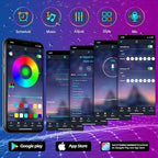 500ft Outdoor LED Strip Lights Waterproof,IP68 Outside Led Light Strips Waterproof with Bluetooth App Remote Control,Music Sync RGB Exterior Led Rope Lights,for Balcony,Deck,Roof,Garden,Pool (500FT)