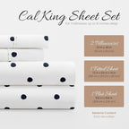 Linen Market 4 Piece California King Bedding Sheet Set (Navy Blue) - Sleep Better Than Ever with These Ultra-Soft Cooling Bed Sheets for Your California King Size Bed - Deep Pocket Fits 16" Mattress