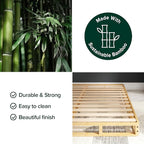 ZINUS Edgar 4 Inch Bamboo Box Spring, Mattress Foundation, Sturdy Bamboo Structure, Low Profile, Easy Assembly, Queen