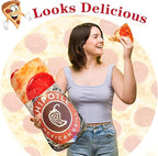 Jorbest Pizza Blanket Birthday Gifts for Women Men Teen Boys Girls, Double Sided Novelty Pizza Throw Blanket Funny Gifts for Adult and Kids, 285 GSM Soft Flannel Fun Food Blanket (Red, 60 inches) ﻿